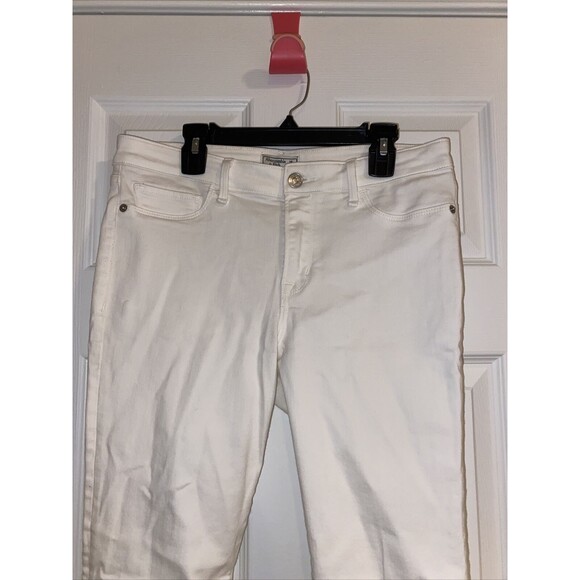 Abercrombie & Fitch Jeans White Harper Low Rise Skinny Size 28 6 Regular Length - Picture 2 of 7